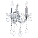 8318W12C-2 (Clear) Maria Theresa 2 Light Wall Sconce With Chrome Finish