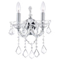 8318W12C-2 (Clear) Maria Theresa 2 Light Wall Sconce With Chrome Finish