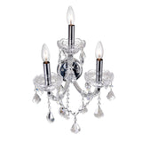 8318W12C-3 (Clear) Maria Theresa 3 Light Wall Sconce With Chrome Finish