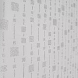 8330 Contemporary White silver glitter metallic chain squares modern wallpaper rolls