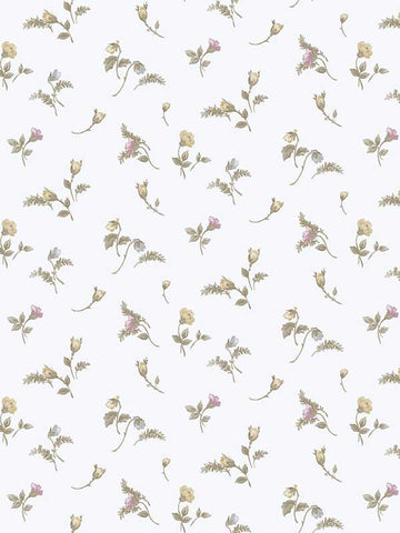 84008 Bocciolo Blu Beige Wallpaper