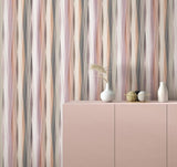 89007 Naomi Stripes Kids Modern Beige Brown Wallpaper