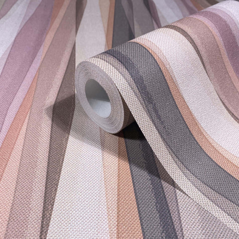 89007 Naomi Stripes Kids Modern Beige Brown Wallpaper