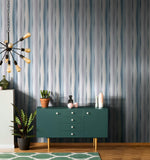 89009 Naomi Stripes Kids Modern Blue Purple Wallpaper