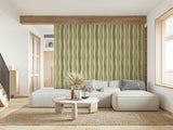 89010 Naomi Stripes Kids Modern Beige Green Yellow Wallpaper