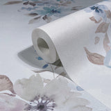 89012 Oriana Floral Blue White Wallpaper