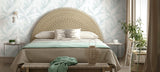 89014 Oriana Floral Green White Wallpaper