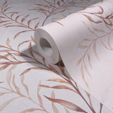 89016 Oriana Floral Beige Pink White Wallpaper