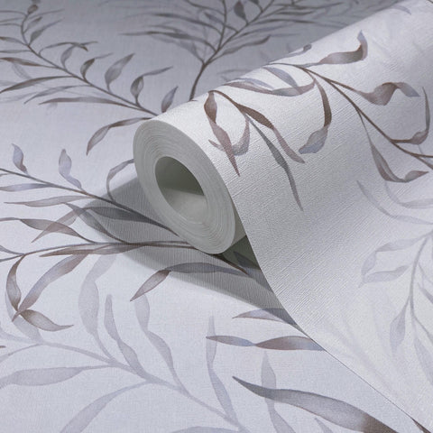 89017 Oriana Floral Blue White Wallpaper