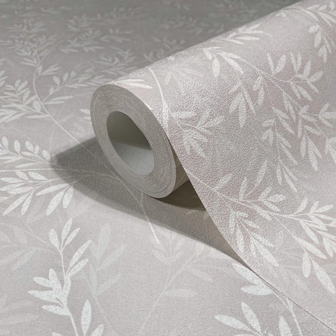 89026 Oriana Floral Beige Grey Wallpaper 