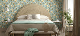 89035 Oriana Floral Green YellowWallpaper