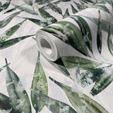 89039 Naomi Floral Blue Green Wallpaper