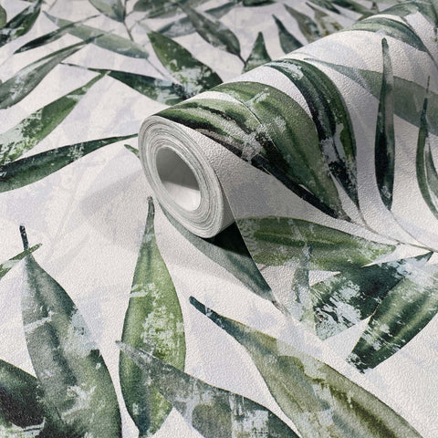 89039 Naomi Floral Blue Green Wallpaper