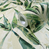 89040 Naomi Nature Floral Green Yellow Wallpaper