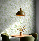 89041 Naomi Floral Green White Wallpaper