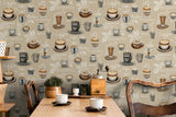 89044 Naomi Modern Graphic Beige Wallpaper 