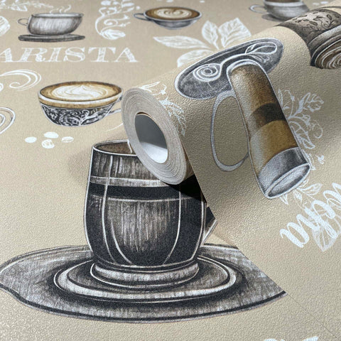 89044 Naomi Modern Graphic Beige Wallpaper 