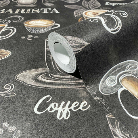 89045 Naomi Modern Graphic Black Brown Wallpaper