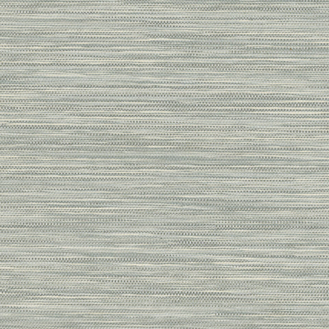 9039 93WS131 Grasscloth Textured Gray Metallic Wallpaper