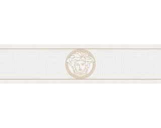 93522-3 Medusa Greek Key Metallic Versace Border