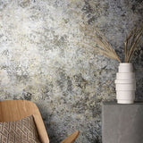 95019 Industrial Silver Grey Wallpaper