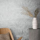 95035 Plain Texture Silver Grey Wallpaper