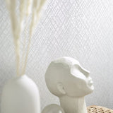 95040 Geometric White Wallpaper