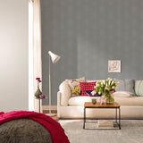 95055 Plain Texture Silver Grey Wallpaper