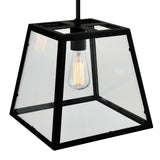 9601P12-1-101 Alyson 1 Light Down Mini Pendant With Black Finish