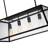 9601P31-4-101 Alyson 4 Light Down Chandelier With Black Finish