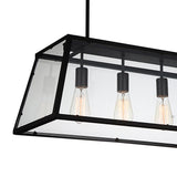 9601P31-4-101 Alyson 4 Light Down Chandelier With Black Finish