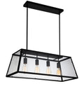 9601P31-4-101 Alyson 4 Light Down Chandelier With Black Finish