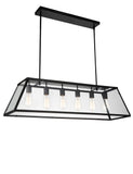 9601P42-6-101 Alyson 6 Light Down Chandelier With Black Finish