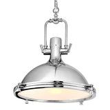 9602P16-1-601 Show 1 Light Down Pendant With Chrome Finish