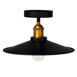 9605C13-1-101 Brave 1 Light Flush Mount With Black Finish