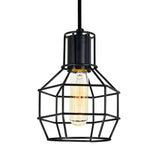 9608P6-1-101 Secure 1 Light Down Mini Pendant With Black Finish