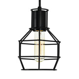 9608P6-1-101 Secure 1 Light Down Mini Pendant With Black Finish