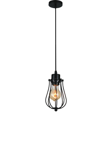 9610P4-1-101 Tomaso 1 Light Down Mini Pendant With Black Finish