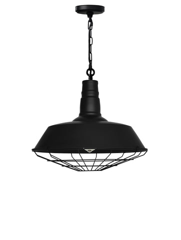 9611P18-1-101 Morgan 1 Light Down Pendant With Black Finish