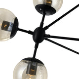 9614P39-10-101 Glow 10 Light Chandelier With Black Finish