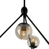 9614P39-10-101 Glow 10 Light Chandelier With Black Finish