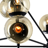 9614P39-10-101 Glow 10 Light Chandelier With Black Finish