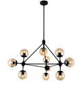 9614P39-10-101 Glow 10 Light Chandelier With Black Finish