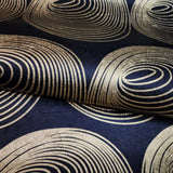 9619 Bling Hoop Dance doppler effect circles shimmer black gold metallic Wallpaper 3D