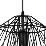 9625P20-1-101 Bagheera 1 Light Down Pendant With Black Finish