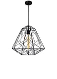 9625P20-1-101 Bagheera 1 Light Down Pendant With Black Finish