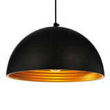 9629P12-1-101 Modest 1 Light Down Mini Pendant With Black Finish