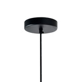 9629P12-1-101 Modest 1 Light Down Mini Pendant With Black Finish