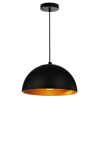 9629P12-1-101 Modest 1 Light Down Mini Pendant With Black Finish