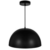 9629P16-1-101 Modest 1 Light Down Pendant With Black Finish